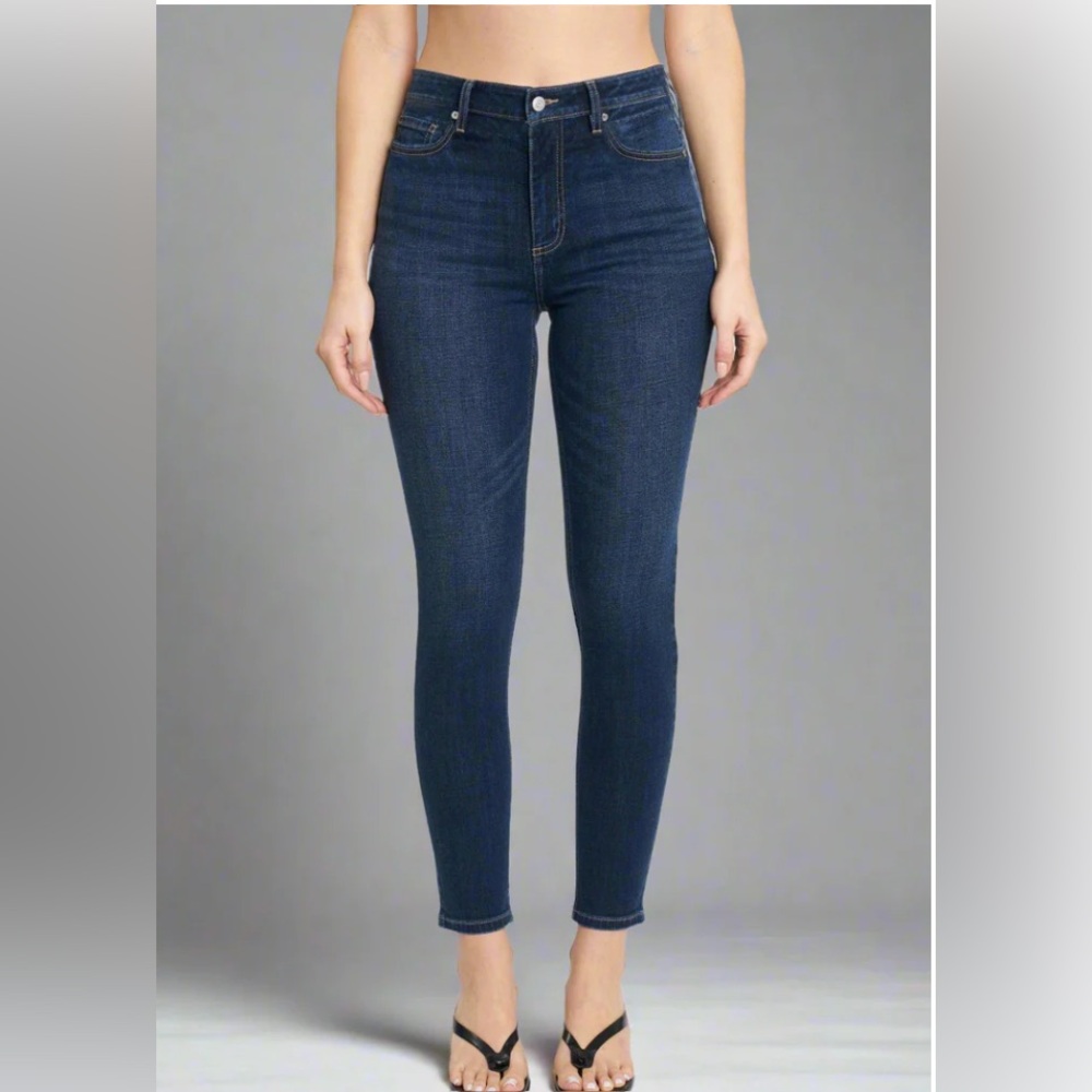 Eunina Dark Wash Bella Super High Rise Skinny Ankle Jeans - Size 11